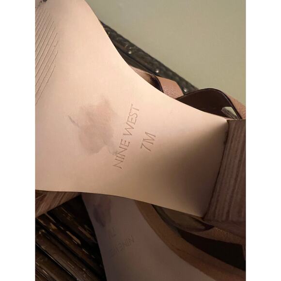 Nine West Women's Reese Leather Dress Sandal Bohemian Beaded Gladiator Size 7 - Picture 10 of 11